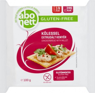 Extrudált kenyér, ABONETT, 100 g, köleses, gluténmentes