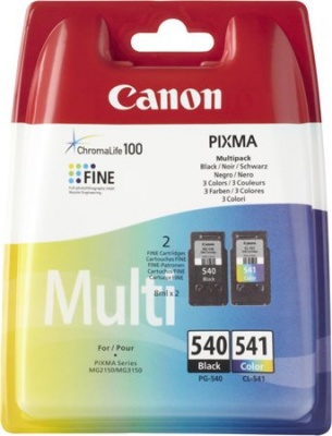 CL-541/PG-540 Tintapatron multipack Pixma MG2150, 3150 nyomtatókhoz, CANON, b+c, 2*180 oldal