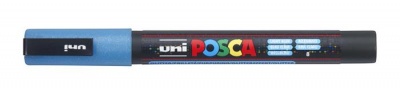 Dekormarker, 0,9-1,3 mm, UNI"Posca PC-3ML", fényes világoskék